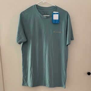 Columbia Men's Teal Short Sleeve Tee - Sasquatch Graphic on back